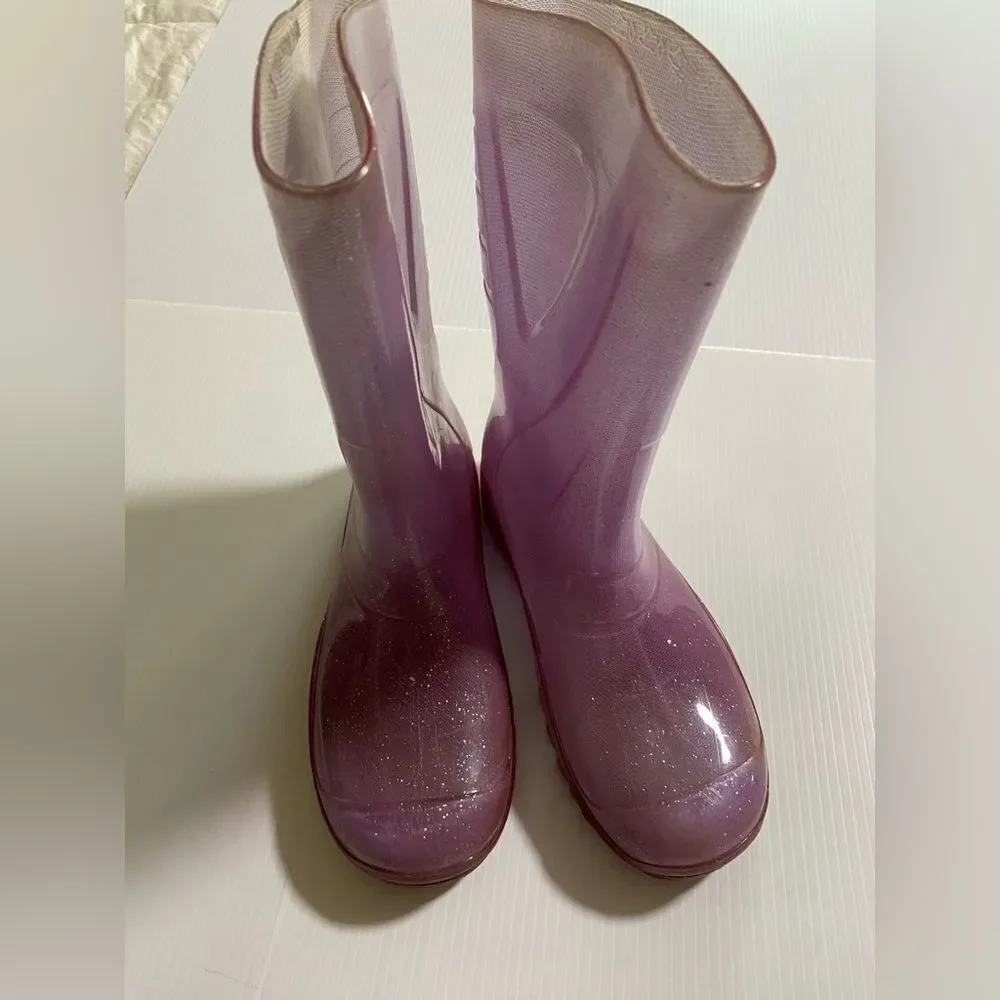 Skeeper girls Shoes Rain Boots glitter lavender 34 US 3